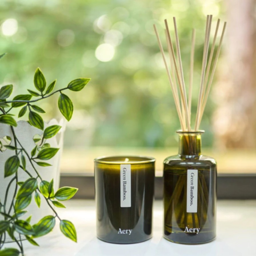 Aery Aery Green Bamboo Reed Diffuser - Cypress, Patchouli & Orange Best