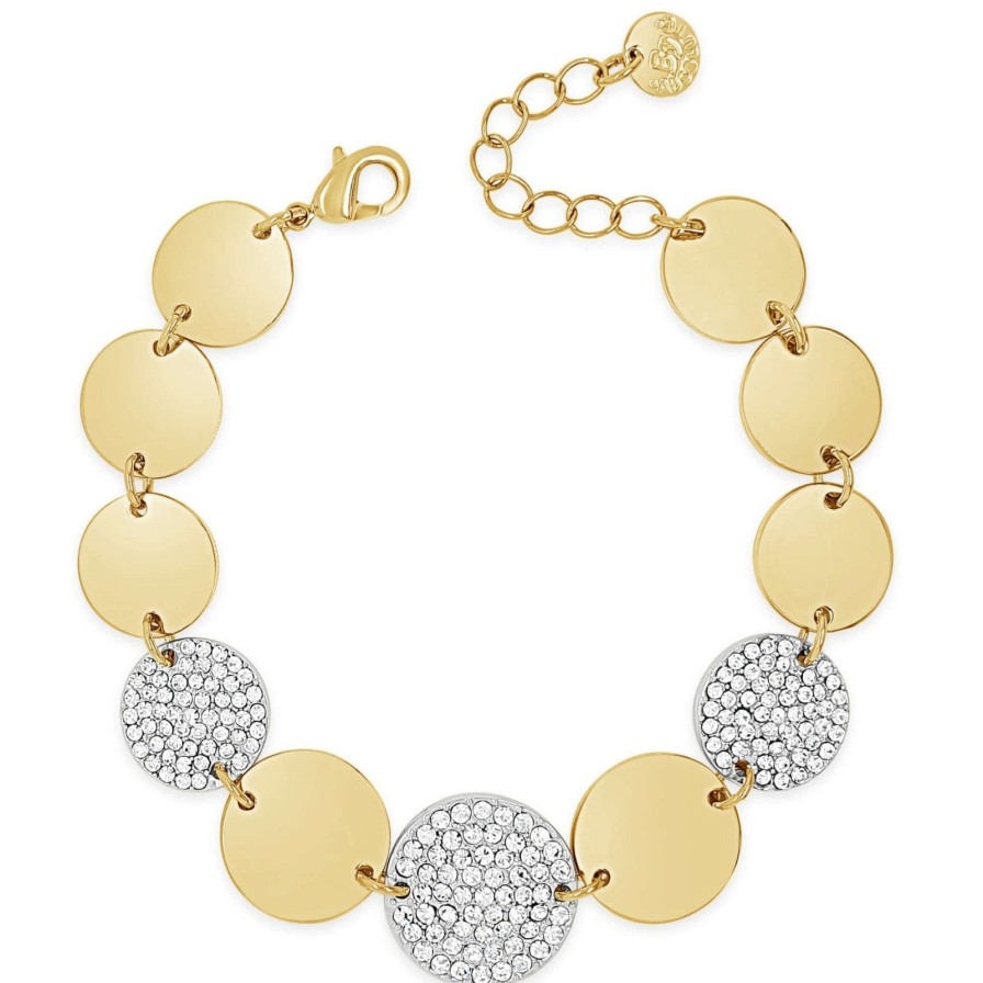 Absolute Absolute Gold Glam Disc Bracelet Clearance