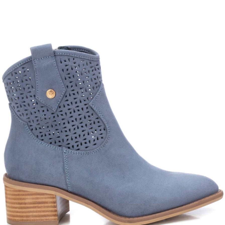 XTI Xti Dusky Blue Western Summer Ankle Boots Best