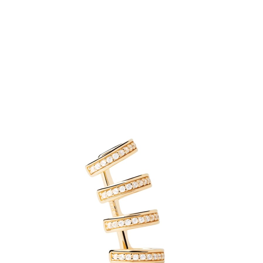 PDPAOLA Pdpaola Thunder Gold Ear Cuff Online