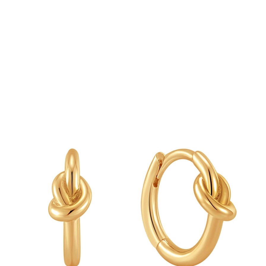 Ania Haie Ania Haie Forget Me Knot Gold Huggie Hoop Earrings Wholesale