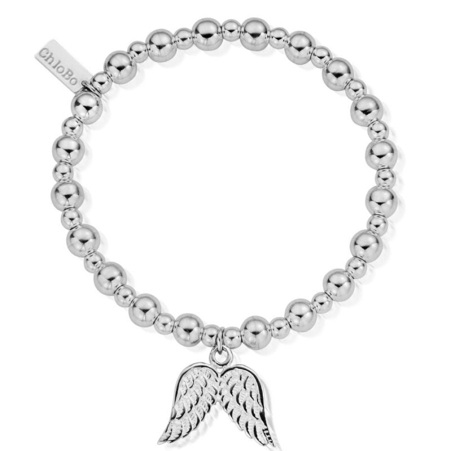 ChloBo Chlobo Mini Small Ball Double Angel Wing Bracelet Wholesale