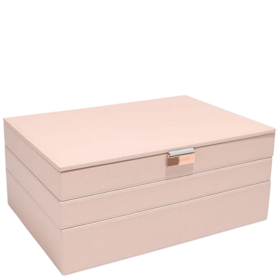 Stackers Stackers Supersize Jewellery Box (Set) - Blush Pink (Gold Hardware) Best