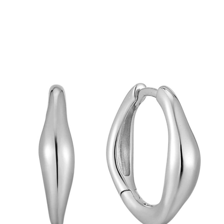 Ania Haie Ania Haie Making Waves Huggie Hoop Silver Earrings Best