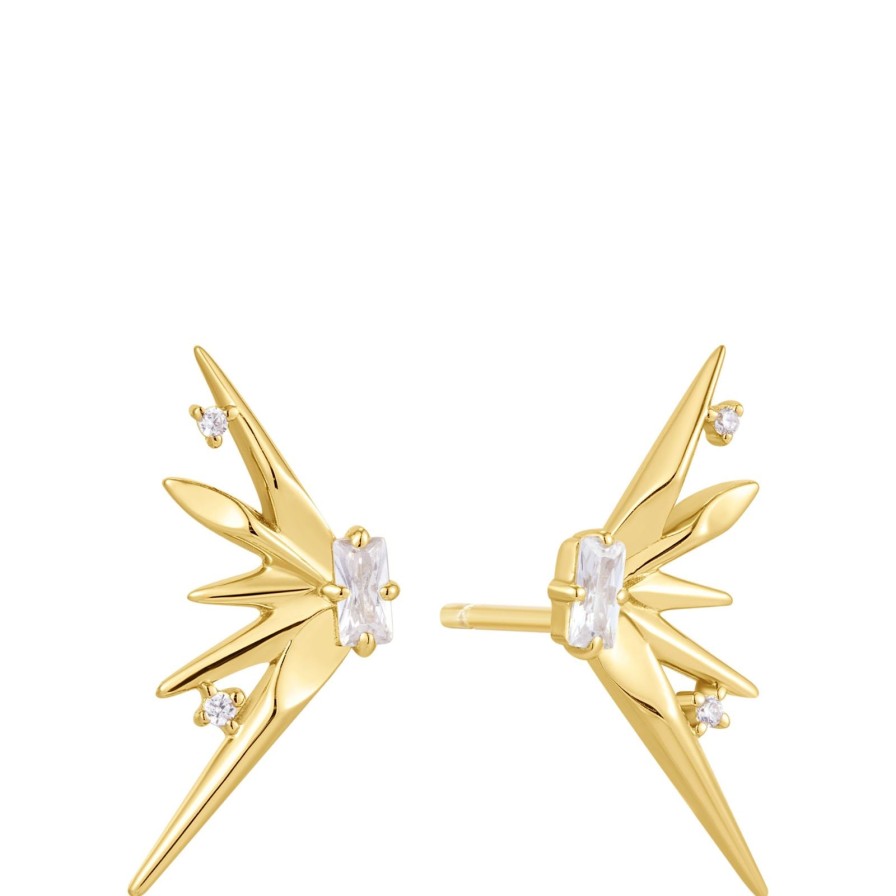 Ania Haie Ania Haie Polished Punk Gold Spike Stud Earrings Best