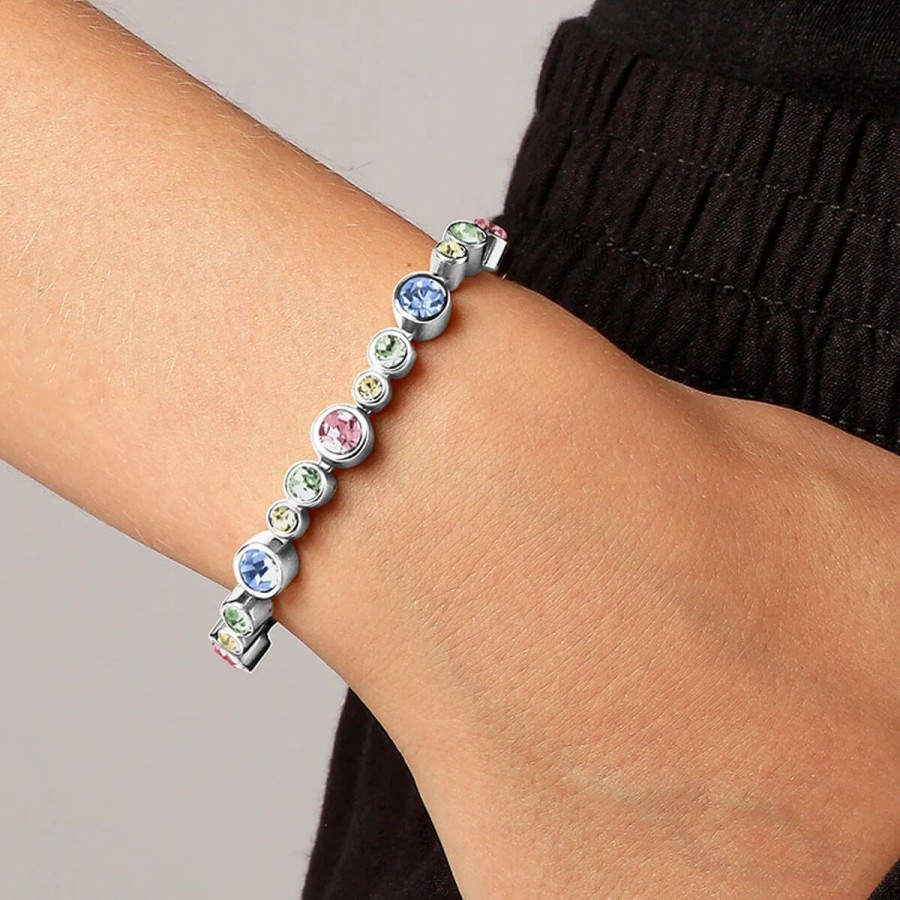 Dyrberg Kern Dyrberg Kern Teresia Bracelet - Silver - Multi Pastel Hot