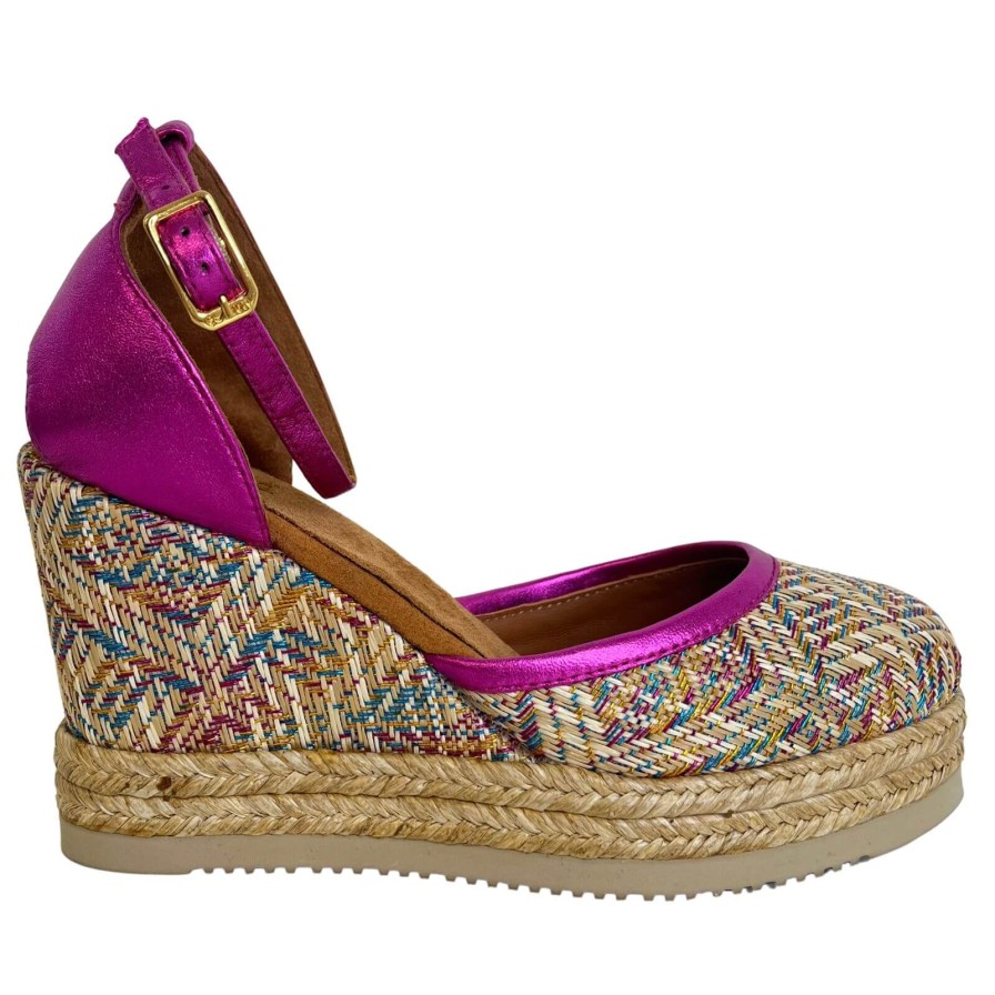 Unisa Unisa Cameo Multi Colour Wedge Shoes New