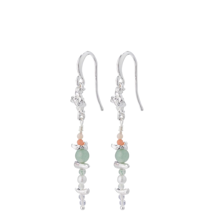 Pilgrim Pilgrim Cloud Silver Semi Precious Drop Earrings Best