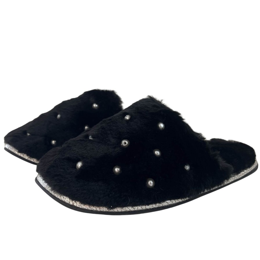 Pia Rossini Pia Rossini Jasmin Slippers - Black Wholesale