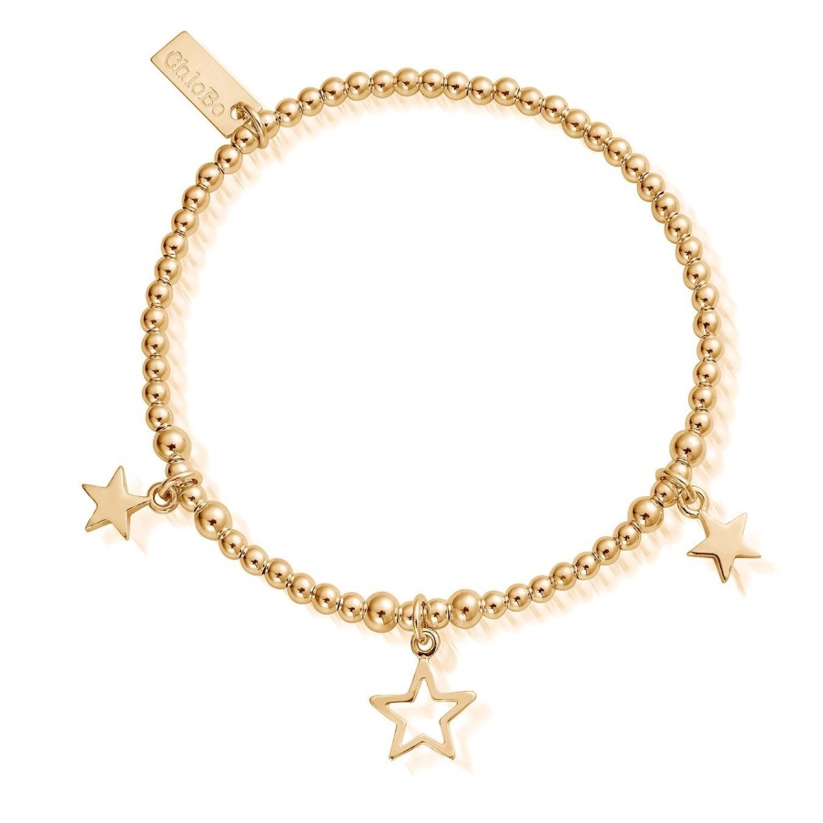 ChloBo Chlobo Triple Star Bracelet - Gold Best