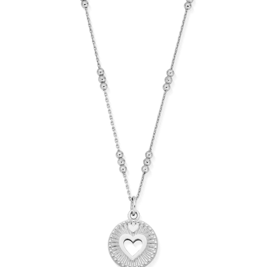 ChloBo Chlobo Triple Bobble Chain Guiding Heart Necklace Hot