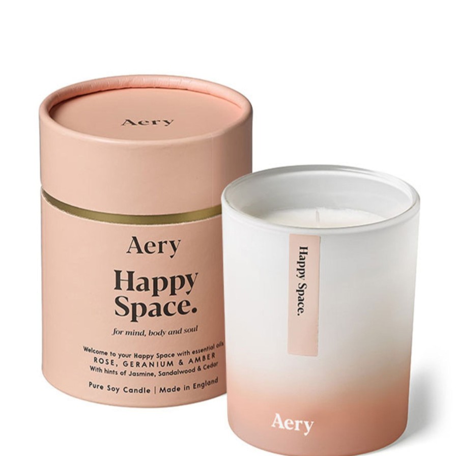 Aery Aery Happy Space Scented Candle - Rose Geranium & Amber New