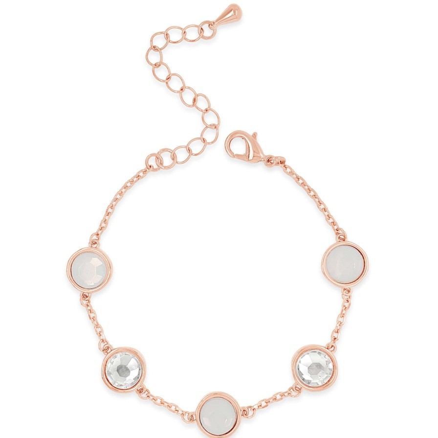 Absolute Absolute Rose Gold & White Opal Bracelet Online