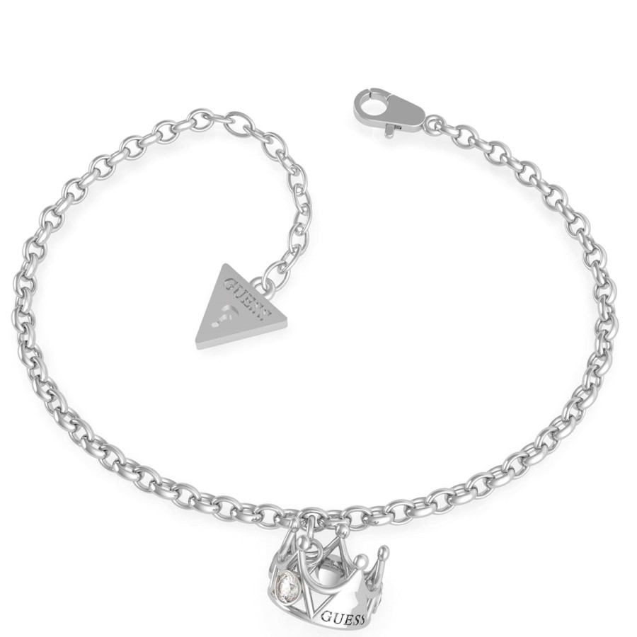 Guess Guess Queen Of Heart Silver Bracelet Best