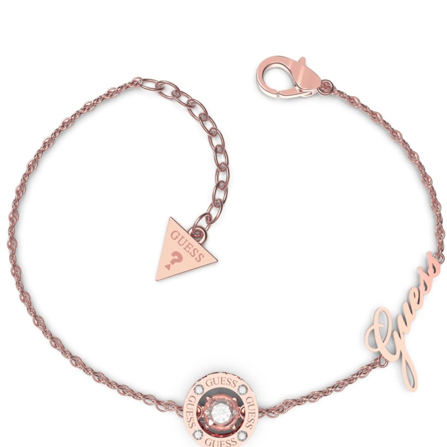 Guess Guess Rose Gold Solitaire Crystal Bracelet Online