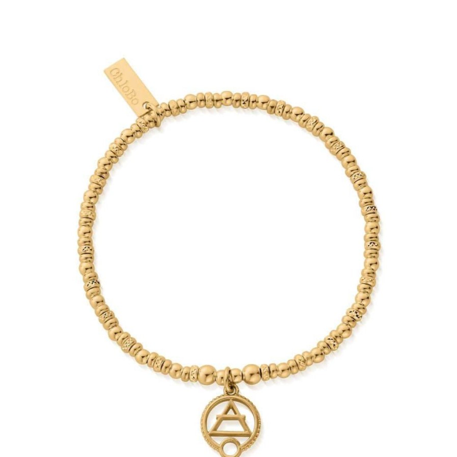 ChloBo Chlobo Air Sparkle Disc Bracelet - Gold Clearance