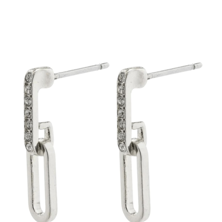 Pilgrim Pilgrim Elsie Silver Oval Link Drop Earrings Clearance