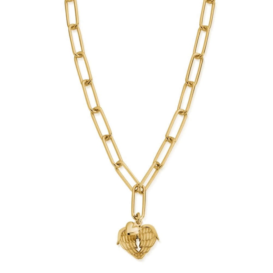 ChloBo Chlobo Link Chain Faith & Love Necklace - Gold Hot