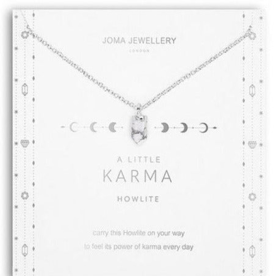 Joma Joma Affirmation Crystal A Little 'Karma' Howlite Bracelet New