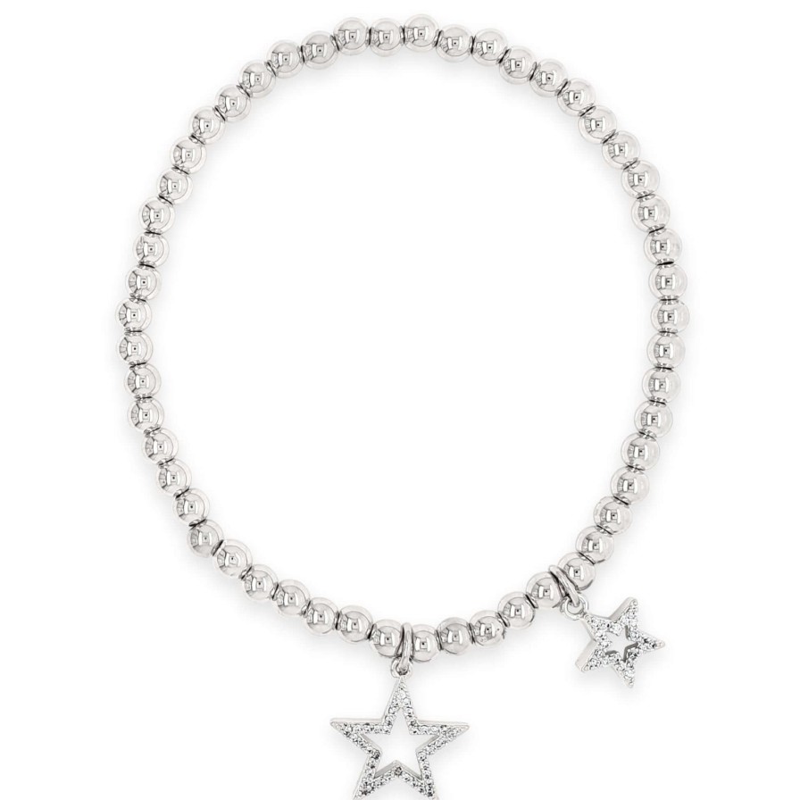 Absolute Absolute Silver Double Star Bracelet Hot