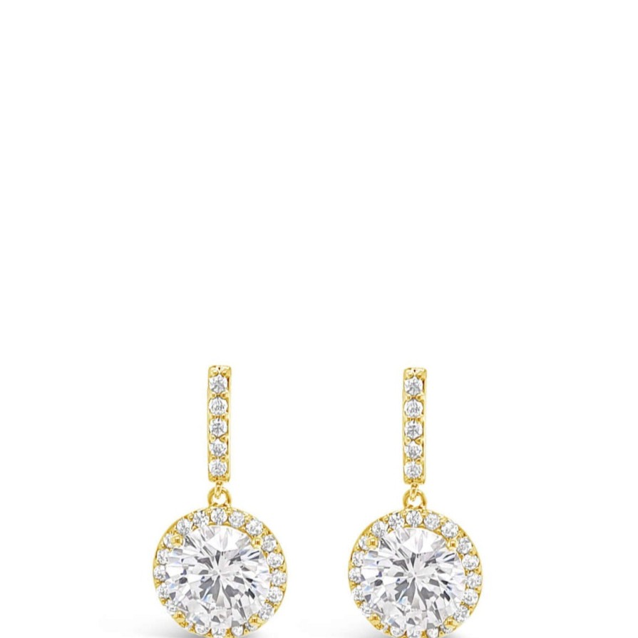 Absolute Absolute Gold & Crystal Drop Earrings Clearance