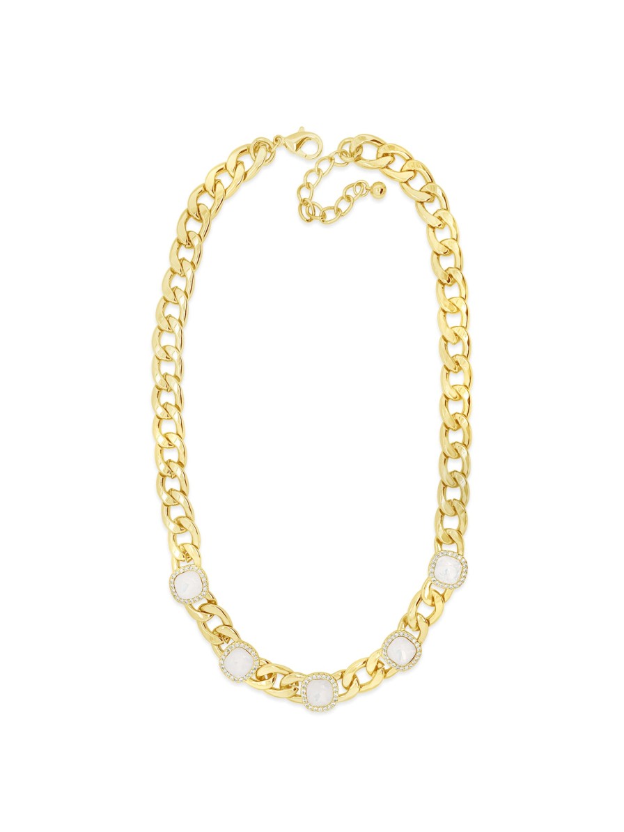 Absolute Absolute Gold & Opal Curb Chain Necklace Best