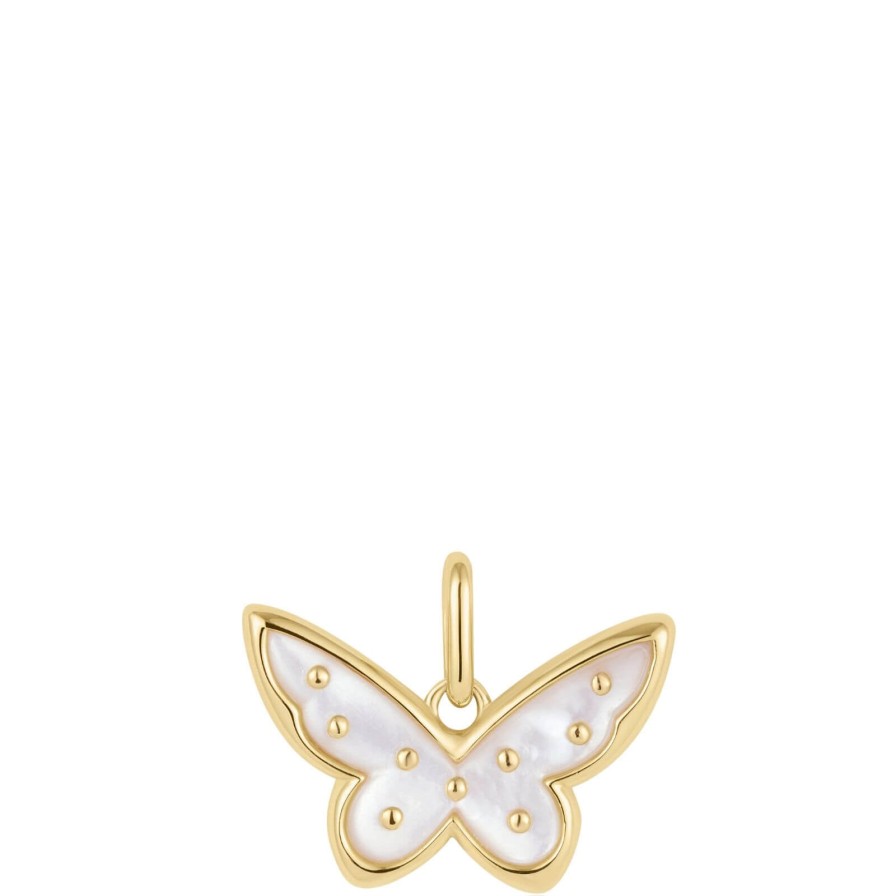 Ania Haie Pop Charm Ania Haie Pop Charms Gold Mother Of Pearl Butterfly Charm Clearance