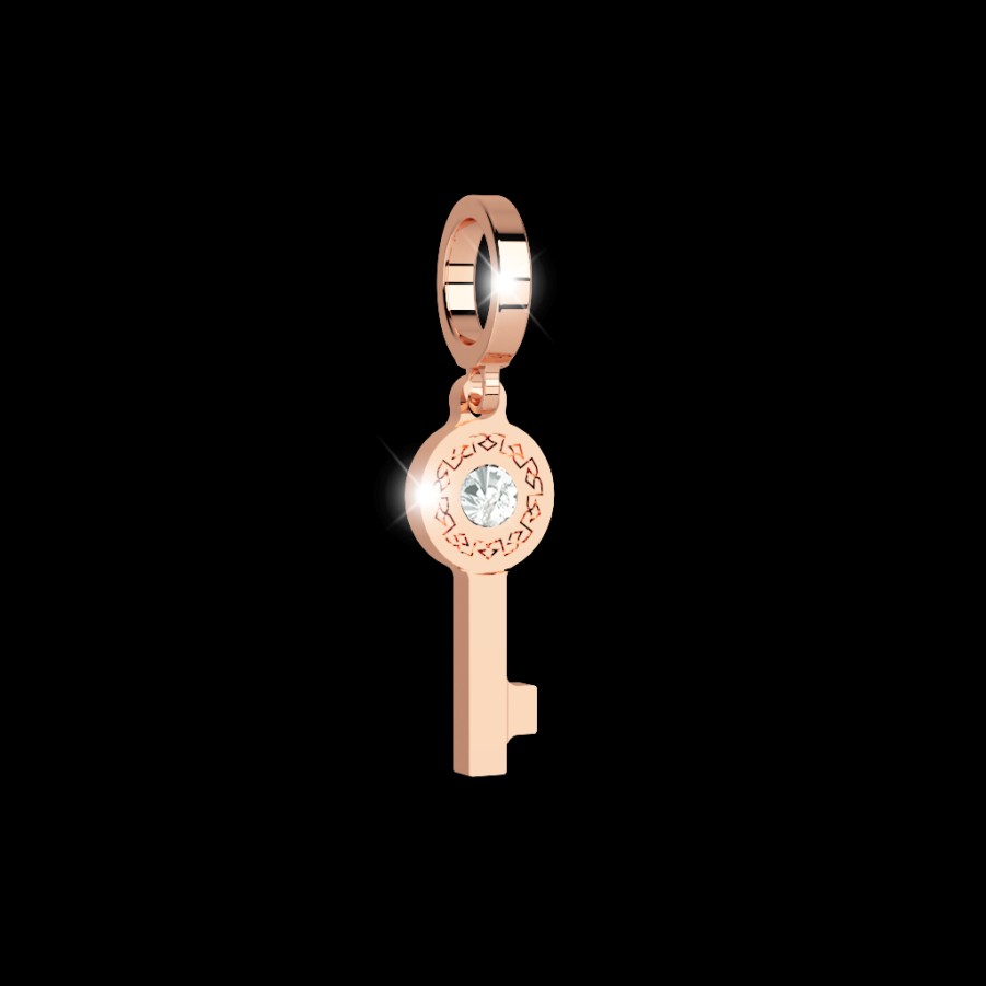 Rebecca My World Rebecca My World Rose Gold Key Charm Hot