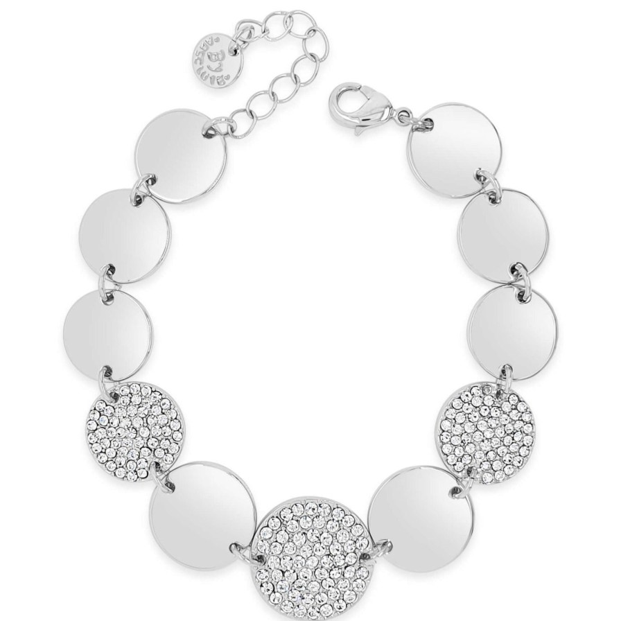 Absolute Absolute Silver Glam Disc Bracelet Hot