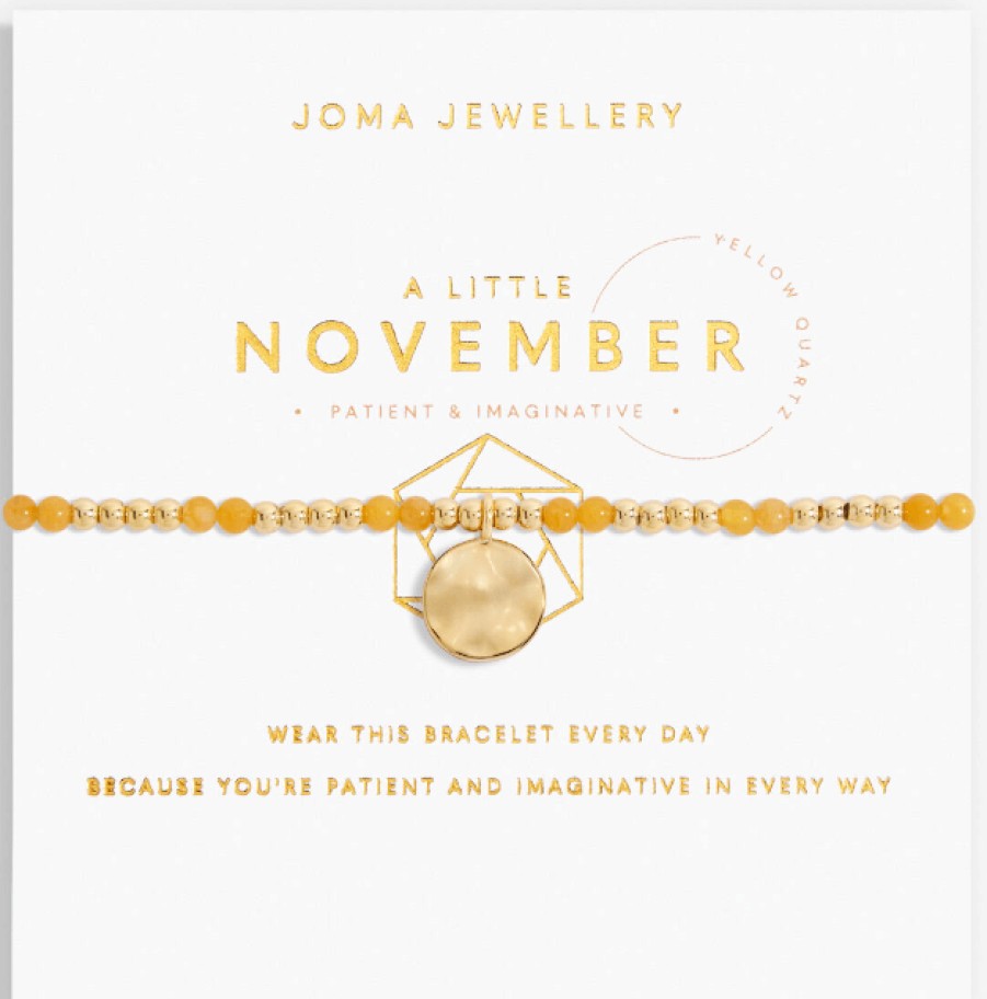 Joma Joma November Birthstone Gold Bracelet New