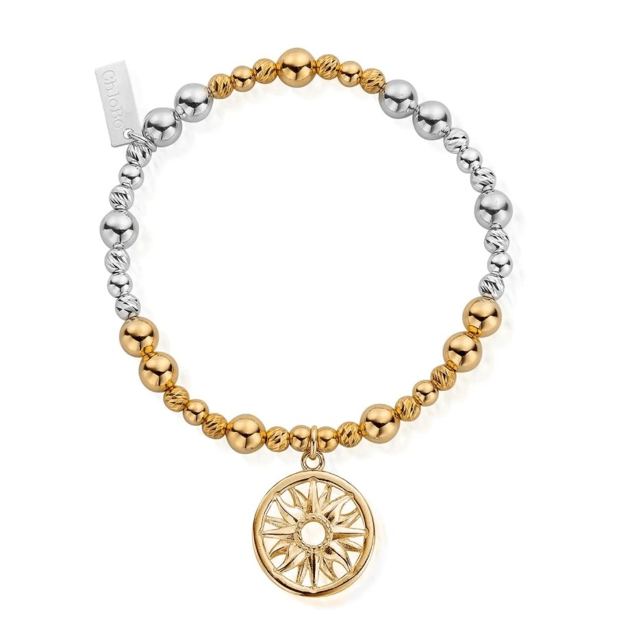 ChloBo Chlobo Sun Mandala Bracelet - Gold & Silver Wholesale