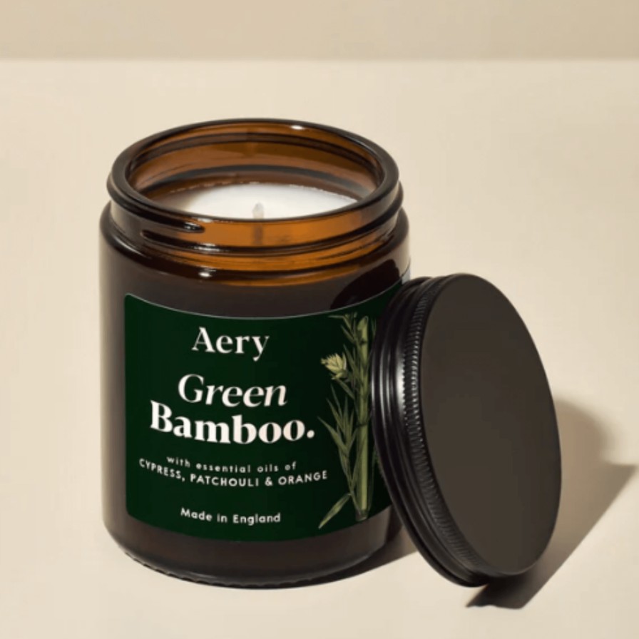 Aery Aery Green Bamboo Scented Jar Candle - Cypress, Patchouli & Orange Best