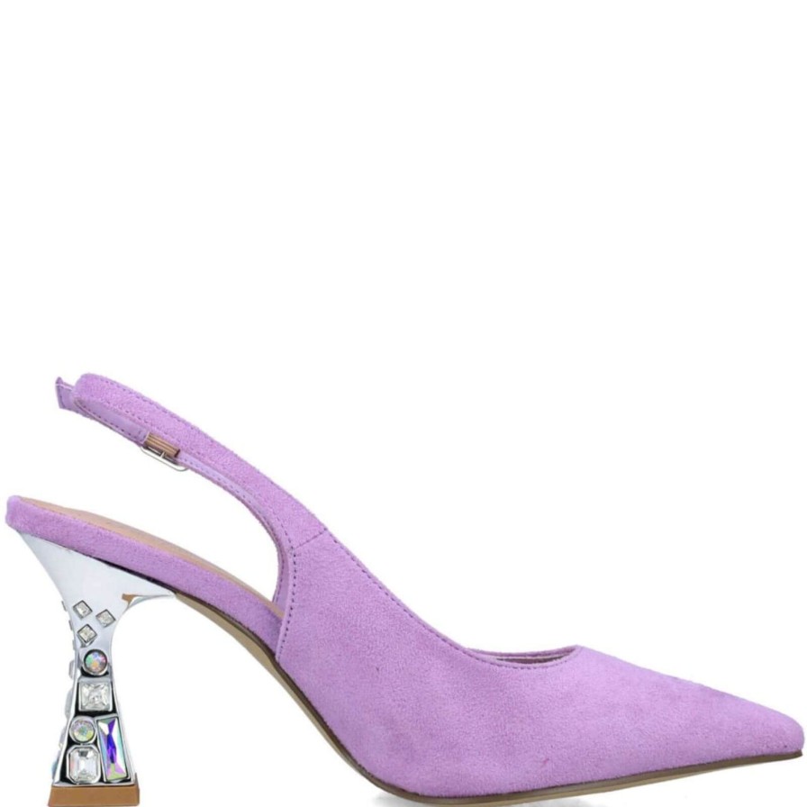 Menbur Menbur Lilac Jewelled Heel Pointed Toe Shoes Best