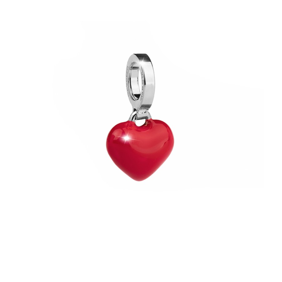 Rebecca My World Rebecca My World Red Enamel Heart Charm - Silver New