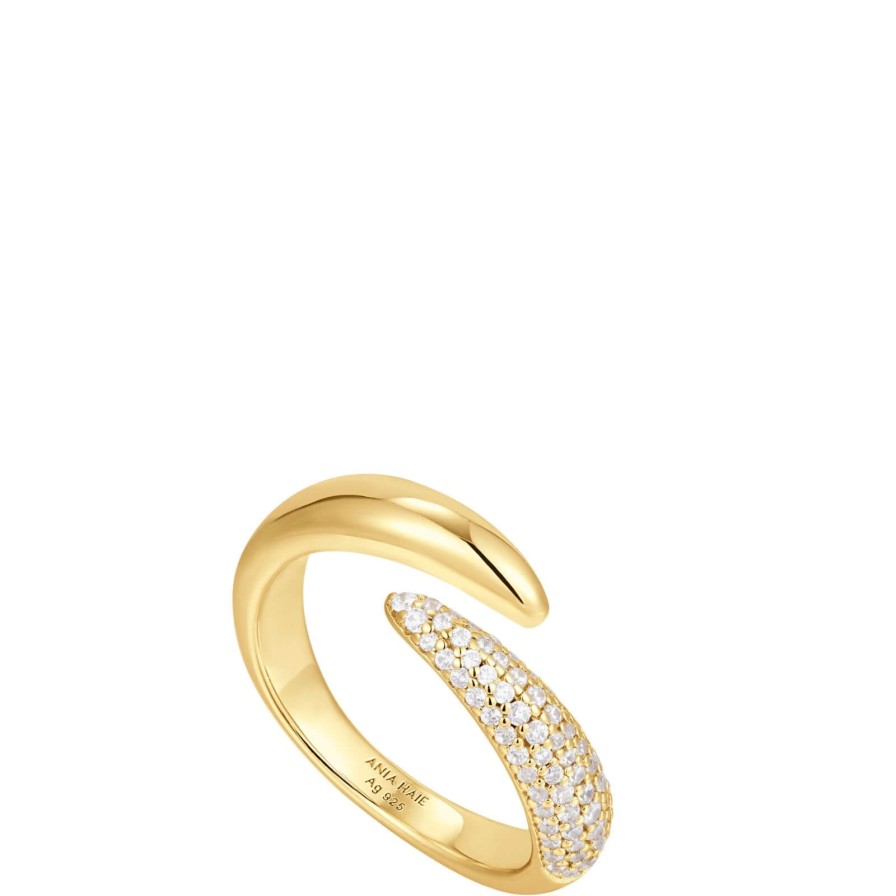 Ania Haie Ania Haie Polished Punk Gold Sparkle Wrap Ring Online