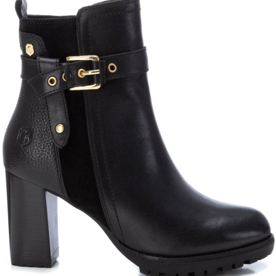 Carmela Carmela Black High Block Heel Boots Wholesale