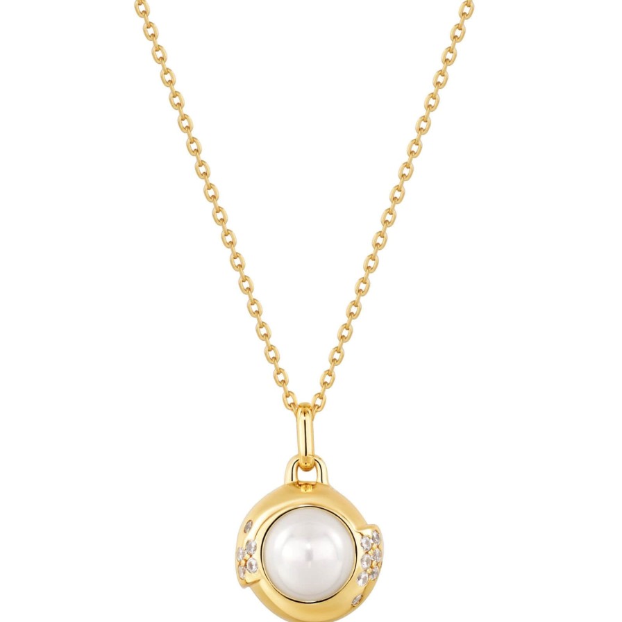 Ania Haie Ania Haie Modern Muse Gold Pearl Sphere Pendant Necklace Wholesale