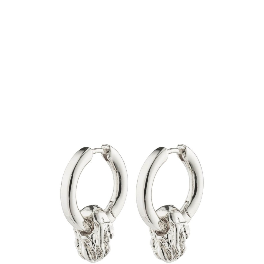 Pilgrim Pilgrim Sun Silver Charm Hoop Earrings Clearance