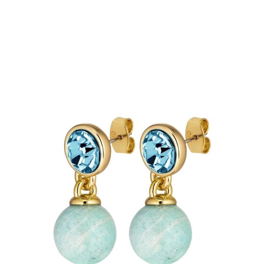 Dyrberg Kern Dyrberg Kern Naomi Gold Earrings - Aqua Hot