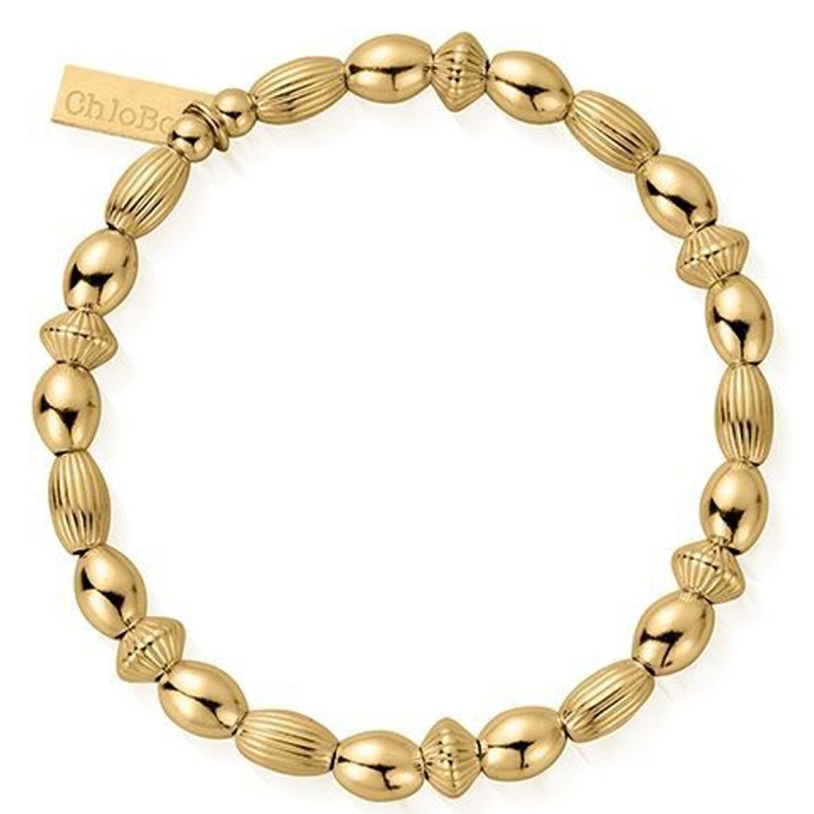 ChloBo Chlobo Gold Mini Oval Disc Bracelet Best