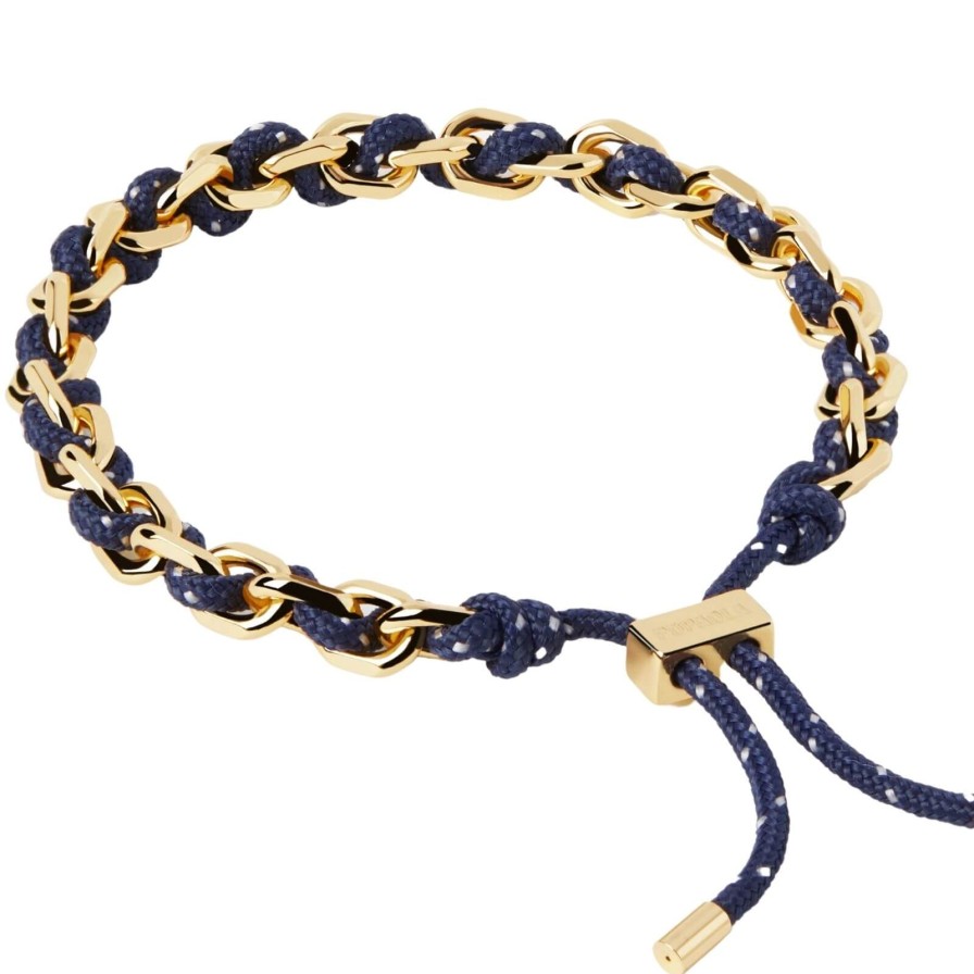 PDPAOLA Pdpaola Midnight Rope & Gold Chain Bracelet Wholesale