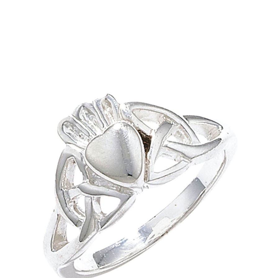 Bejeweled At Soul Sterling Silver Claddagh Celtic Ring Online