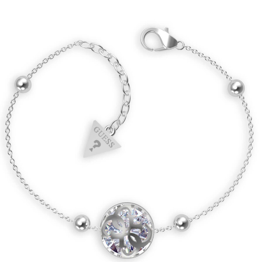 Guess Guess 4G Logo Boule Silver Bracelet Clearance