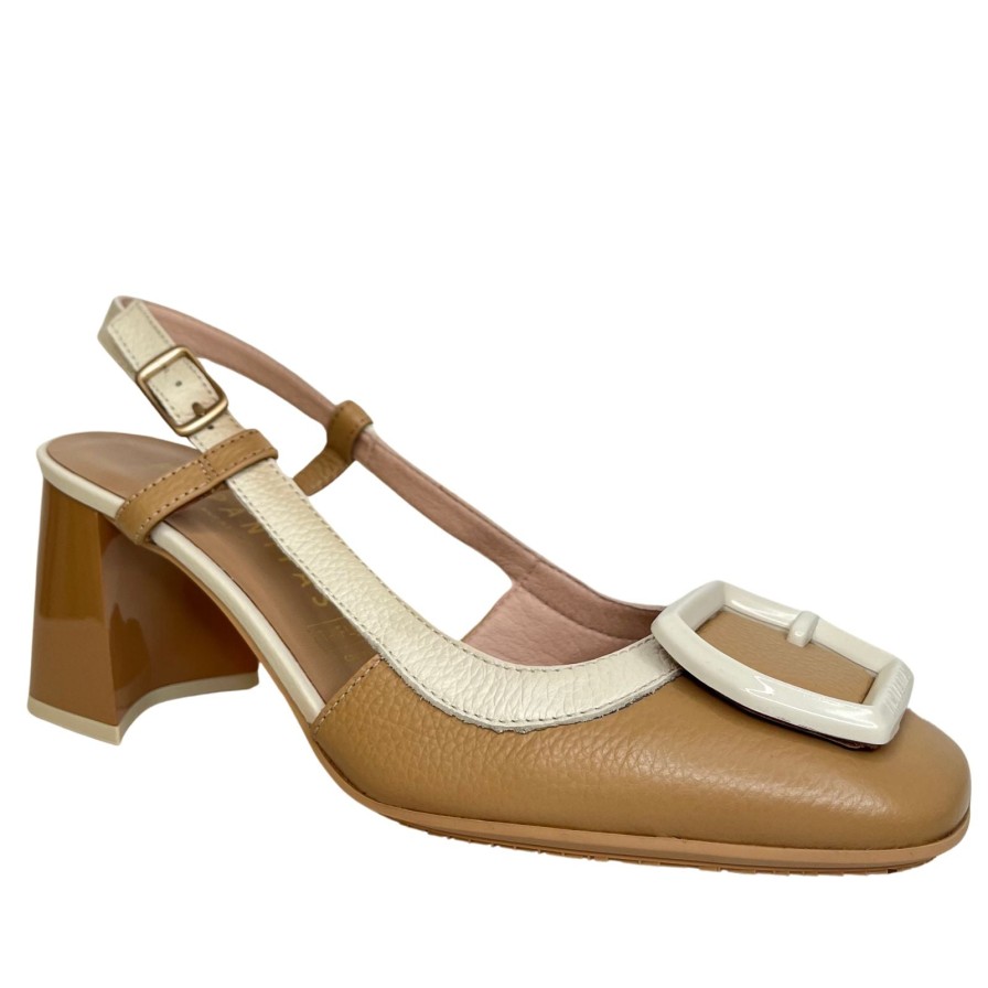 Hispanitas Hispanitas Tan & Cream Leather Heeled Shoes Wholesale