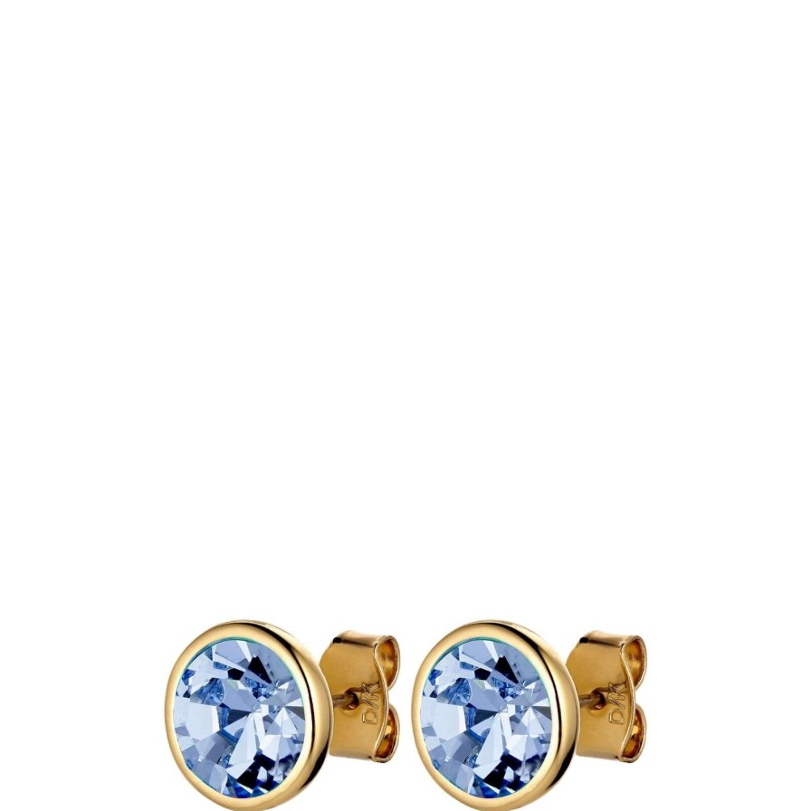 Dyrberg Kern Dyrberg Kern Dia Gold Classic Stud Earrings - Light Sapphire New