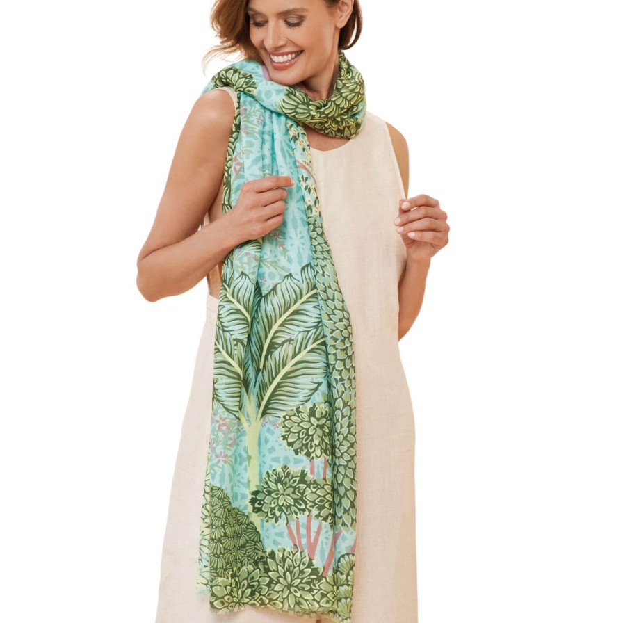 Powder Powder Secret Paradise Print Scarf Clearance