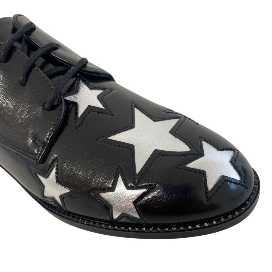 Dancing Matilda Dancing Matilda Black Star Lace Up Brogues Wholesale