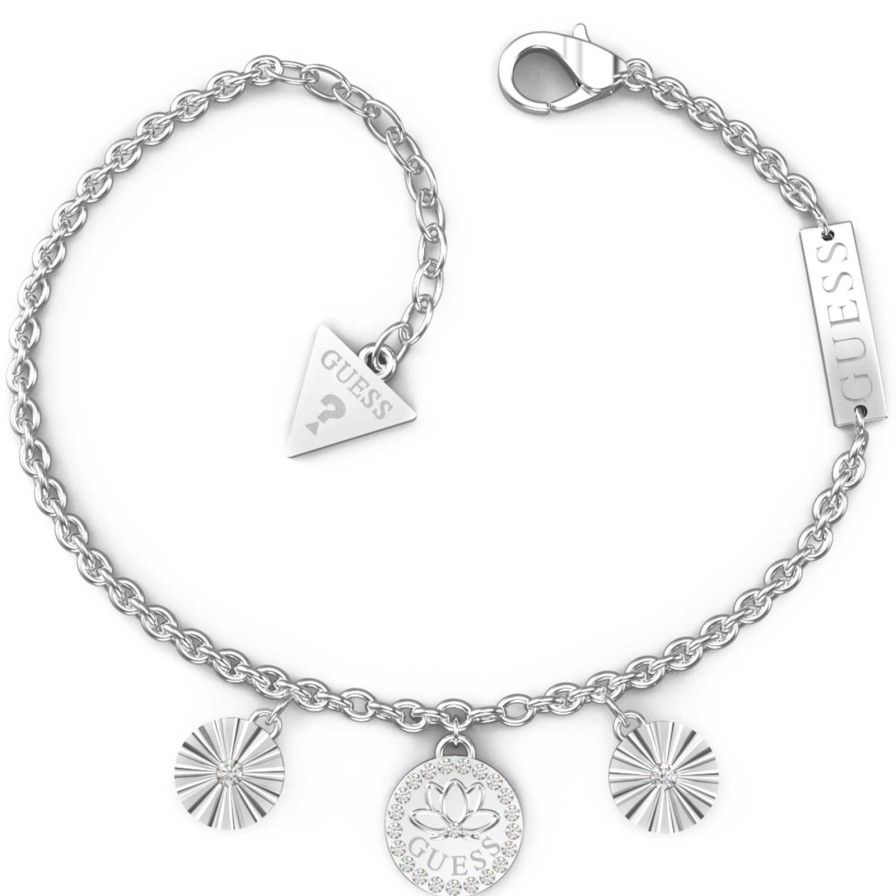 Guess Guess Silver Lotus Flower Bracelet Wholesale