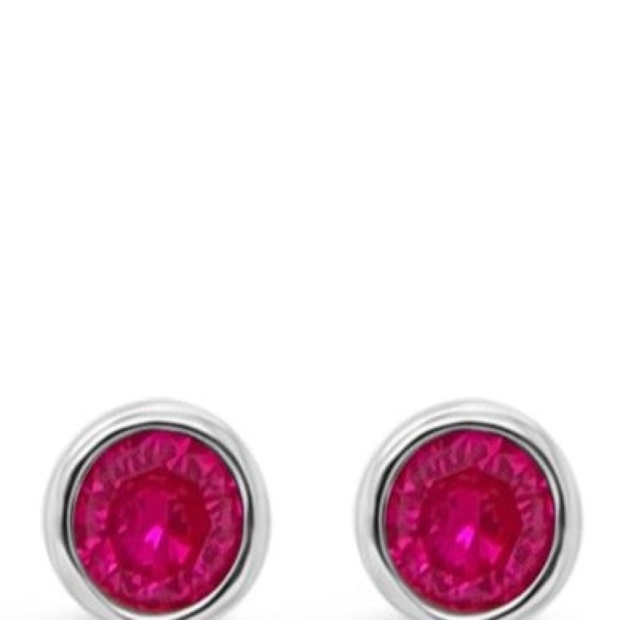 Absolute Absolute Sterling Silver Birthstone Earrings - July Hot