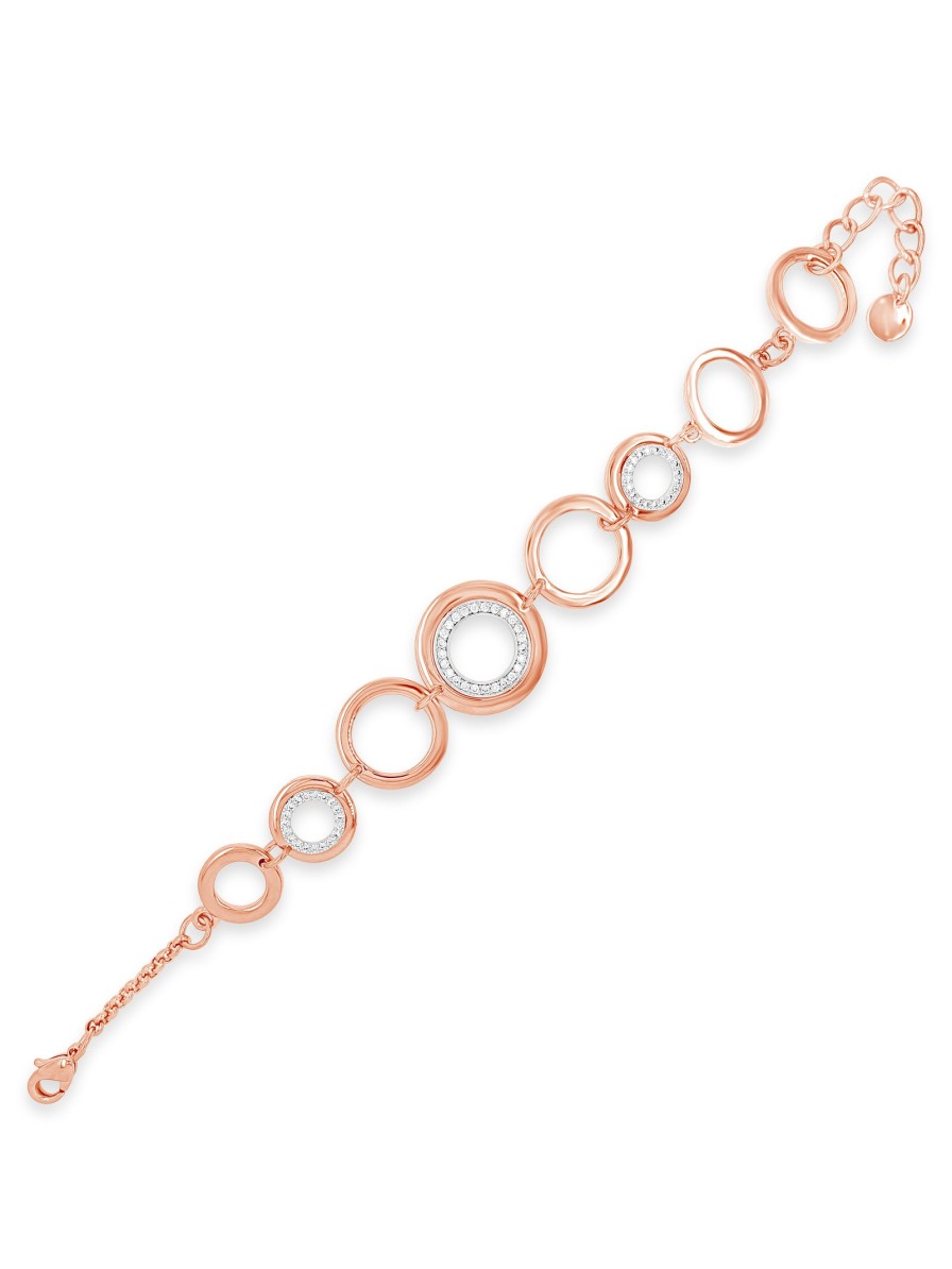 Absolute Absolute Rose Gold & Silver Circles Bracelet Online